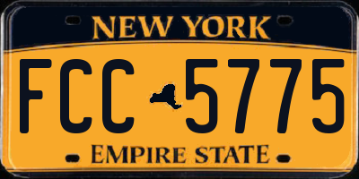 NY license plate FCC5775