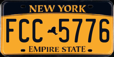 NY license plate FCC5776
