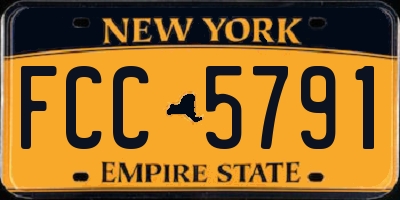 NY license plate FCC5791