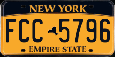 NY license plate FCC5796