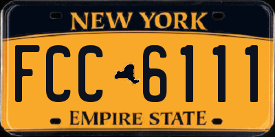 NY license plate FCC6111