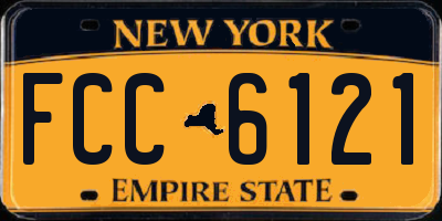 NY license plate FCC6121