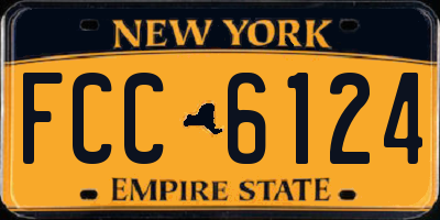 NY license plate FCC6124