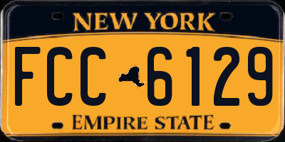 NY license plate FCC6129