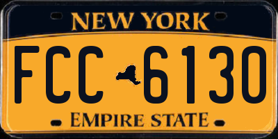 NY license plate FCC6130
