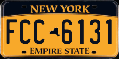 NY license plate FCC6131
