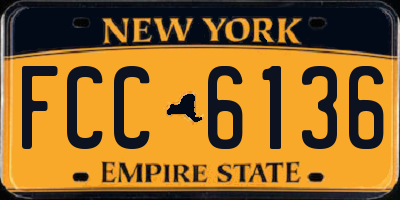 NY license plate FCC6136