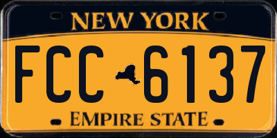 NY license plate FCC6137