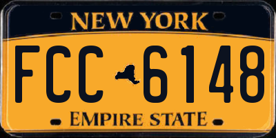 NY license plate FCC6148