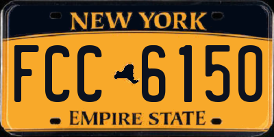 NY license plate FCC6150