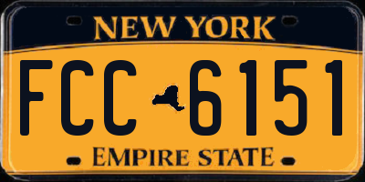 NY license plate FCC6151