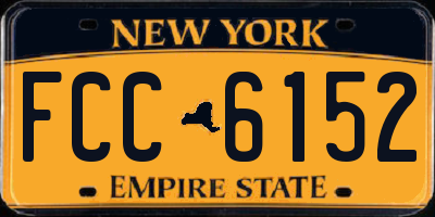 NY license plate FCC6152