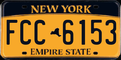 NY license plate FCC6153
