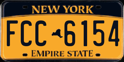 NY license plate FCC6154