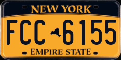 NY license plate FCC6155