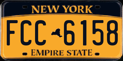 NY license plate FCC6158