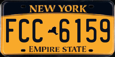 NY license plate FCC6159