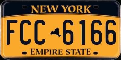 NY license plate FCC6166
