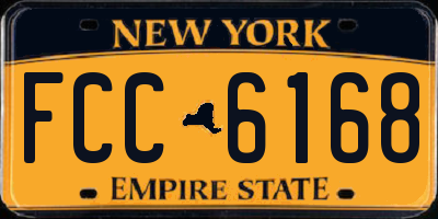 NY license plate FCC6168