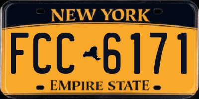 NY license plate FCC6171
