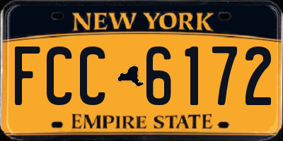NY license plate FCC6172