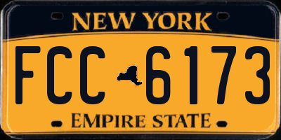 NY license plate FCC6173