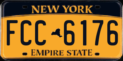 NY license plate FCC6176