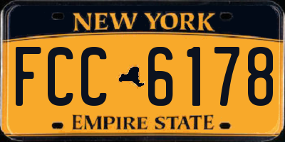 NY license plate FCC6178
