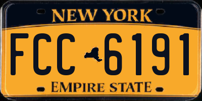 NY license plate FCC6191