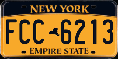NY license plate FCC6213