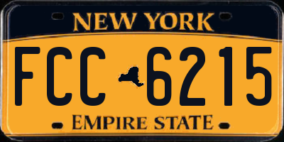 NY license plate FCC6215