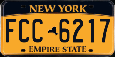 NY license plate FCC6217