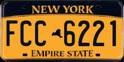 NY license plate FCC6221
