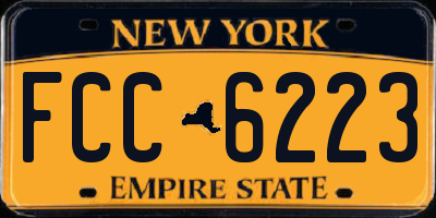NY license plate FCC6223