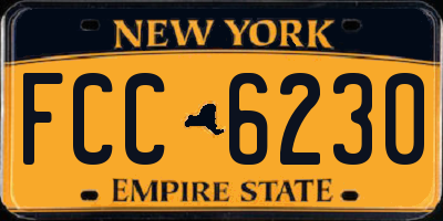 NY license plate FCC6230