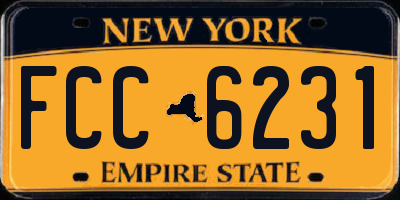 NY license plate FCC6231