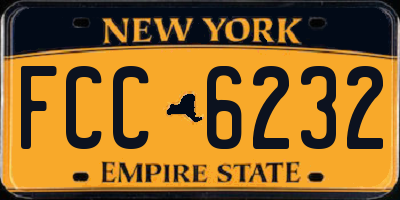 NY license plate FCC6232