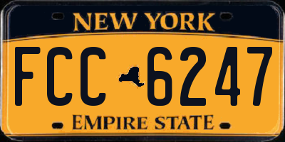 NY license plate FCC6247