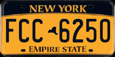 NY license plate FCC6250