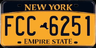 NY license plate FCC6251