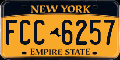 NY license plate FCC6257
