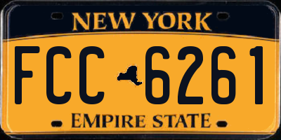 NY license plate FCC6261