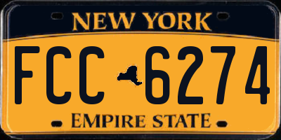 NY license plate FCC6274