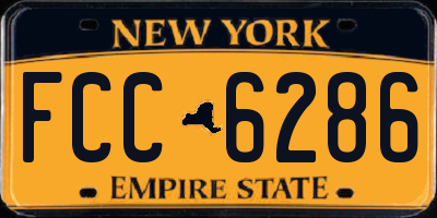 NY license plate FCC6286