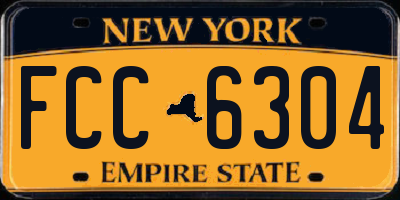 NY license plate FCC6304