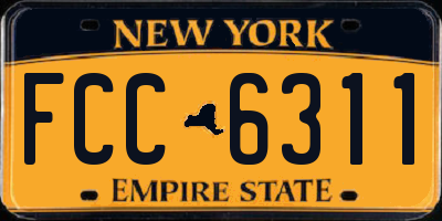 NY license plate FCC6311