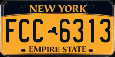 NY license plate FCC6313