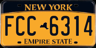 NY license plate FCC6314