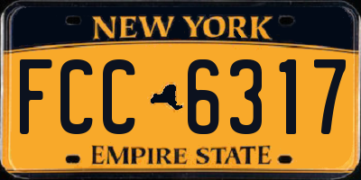NY license plate FCC6317
