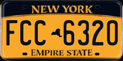 NY license plate FCC6320